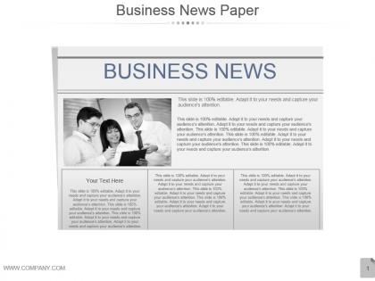 Business newspaper powerpoint slide background picture