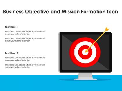 Business objective and mission formation icon