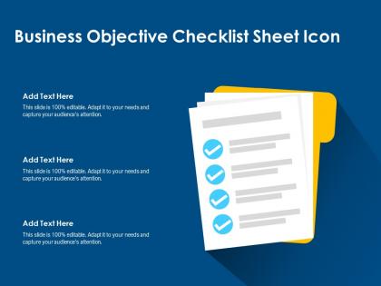 Business objective checklist sheet icon