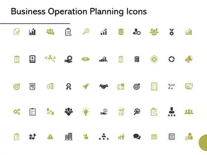 Business operation planning icons ppt powerpoint presentation styles background images