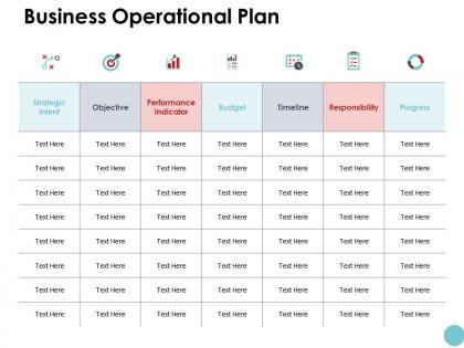 Business operational plan ppt powerpoint presentation gallery portrait