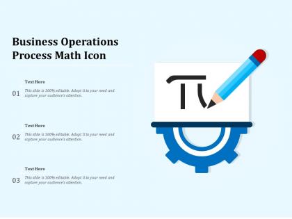Business operations process math icon