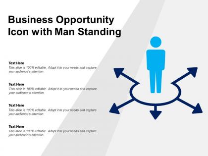 Business opportunity icon with man standing
