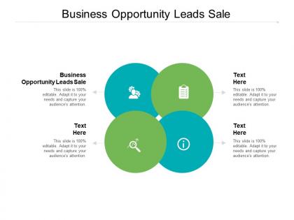 Business opportunity leads sale ppt powerpoint presentation pictures slides cpb