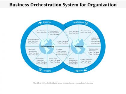Business orchestration system for organization