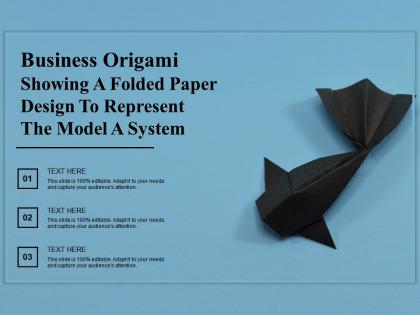 Business origami showing a folded paper design to represent the model a system