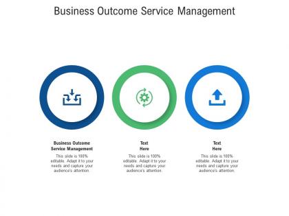 Business outcome service management ppt powerpoint presentation summary skills cpb