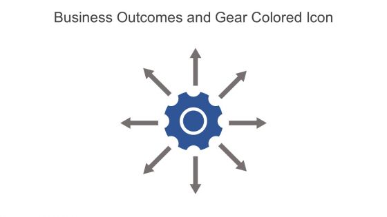 Business Outcomes And Gear Colored Icon In Powerpoint Pptx Png And Editable Eps Format