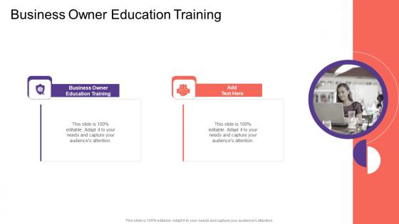 Business Owner Education Training In Powerpoint And Google Slides Cpb