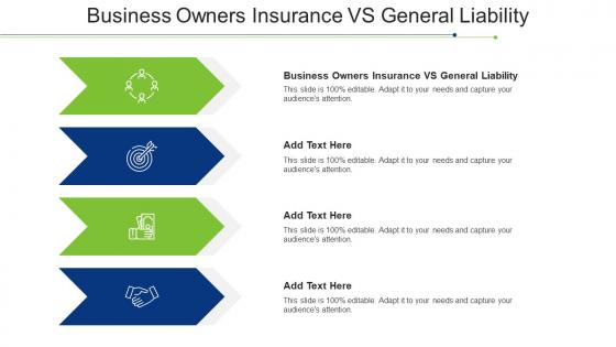 Business Owners Insurance Vs General Liability Ppt Powerpoint Presentation Styles Format Ideas Cpb