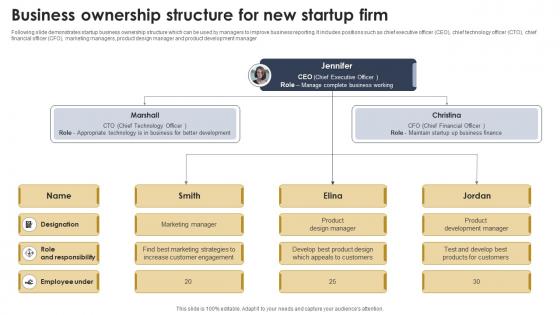 Business Ownership Structure For New Startup Firm