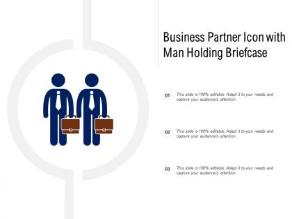 Business partner icon with man holding briefcase