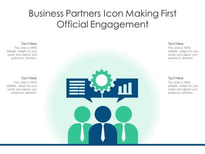 Business partners icon making first official engagement