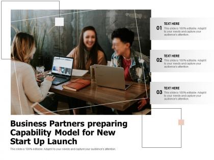 Business partners preparing capability model for new start up launch