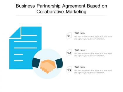 Business partnership agreement based on collaborative marketing
