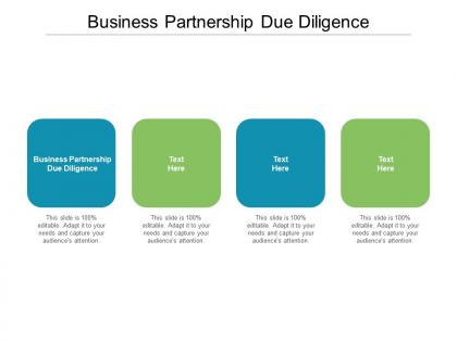Business partnership due diligence ppt powerpoint presentation file outline cpb