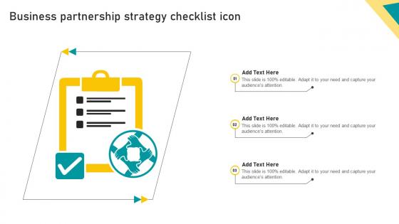 Business Partnership Strategy Checklist Icon
