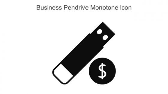 Business Pendrive Monotone Icon In Powerpoint Pptx Png And Editable Eps Format