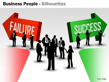 Business people silhouettes ppt 12