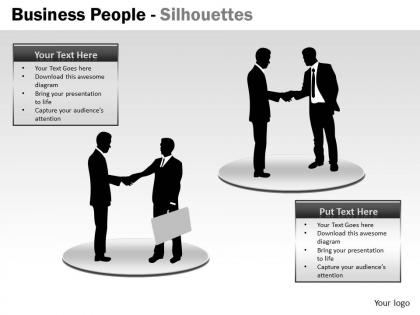 Business people silhouettes ppt 14