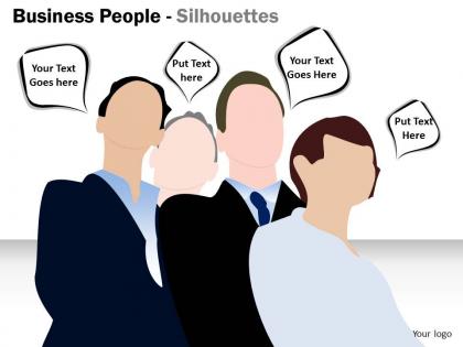 Business people silhouettes ppt 3