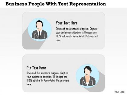 Business people with text representation powerpoint template