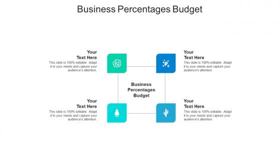 Business percentages budget ppt powerpoint presentation file format cpb