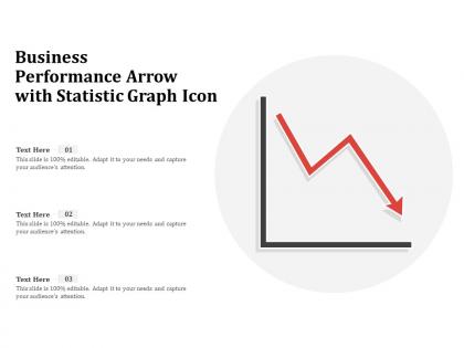Business performance arrow with statistic graph icon