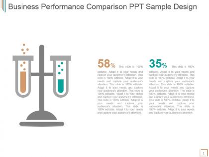 Business performance comparison ppt sample design