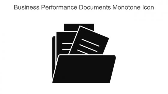 Business Performance Documents Monotone Icon In Powerpoint Pptx Png And Editable Eps Format