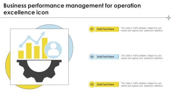 Business Performance Management For Operation Excellence Icon