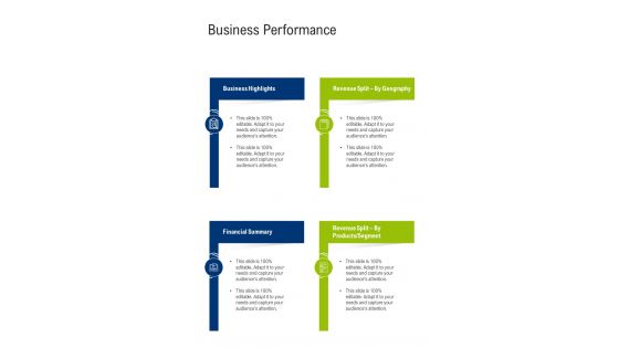 Business Performance One Pager Sample Example Document