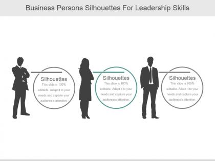Business persons silhouettes for leadership skills