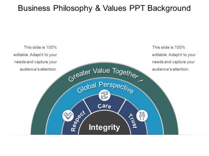 Business philosophy and values ppt background