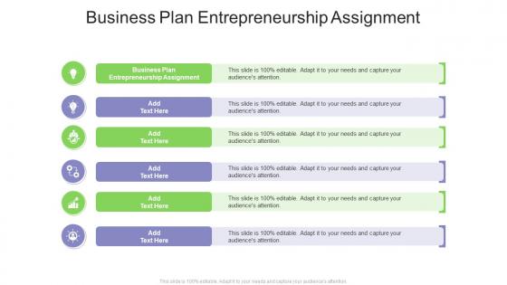 Business Plan Entrepreneurship Assignment In Powerpoint And Google Slides Cpb