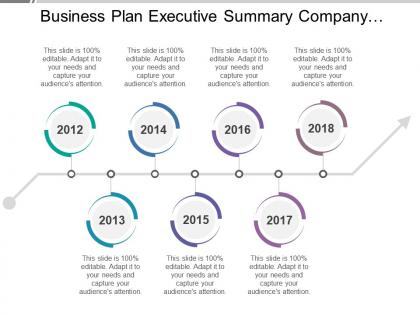 Business plan executive summary company timeline