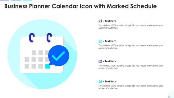 Business planner calendar icon with marked schedule