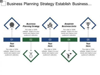 Business planning strategy establish business units marketing strategies
