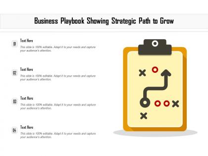 Business playbook showing strategic path to grow