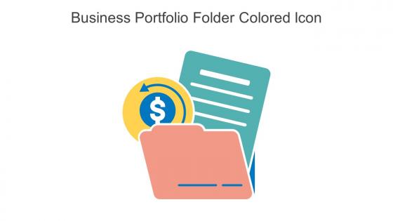 Business Portfolio Folder Colored Icon In Powerpoint Pptx Png And Editable Eps Format