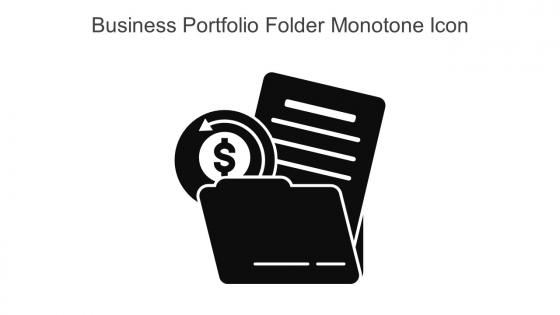 Business Portfolio Folder Monotone Icon In Powerpoint Pptx Png And Editable Eps Format