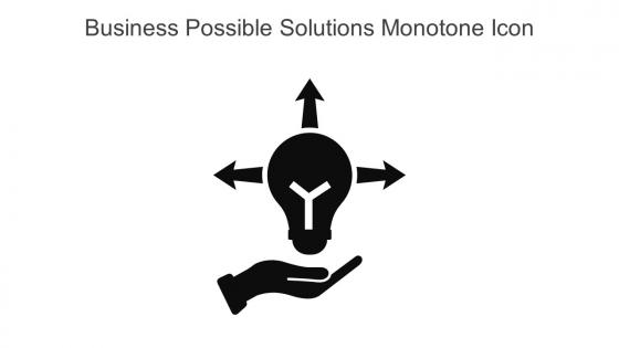 Business Possible Solutions Monotone Icon In Powerpoint Pptx Png And Editable Eps Format