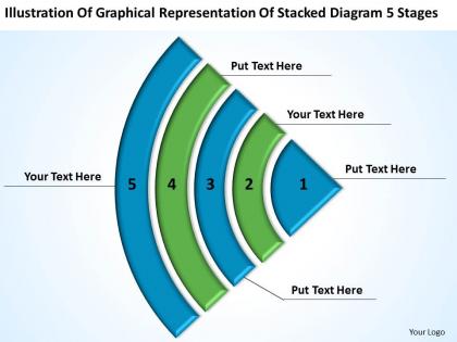 Business powerpoint examples graphical representation stacked diagram 5 stages templates