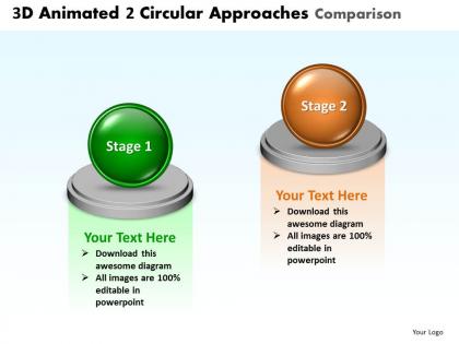 Business powerpoint templates 3d animated 2 circular approaches comparison sales ppt slides