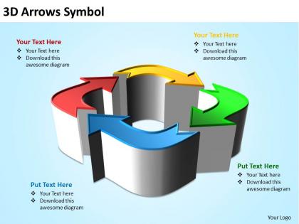 Business powerpoint templates 3d arrows 10