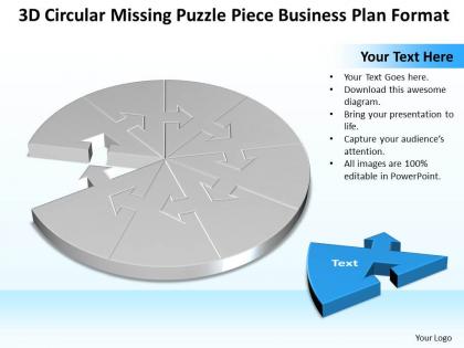 Business powerpoint templates 3d circular missing puzzle piece planning sales ppt slides