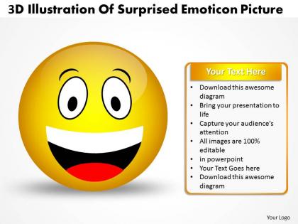 Business powerpoint templates 3d illustration of surprised emoticon picture sales ppt slides Business powerpoint templates 3d illustration of surprised emoticon picture sales ppt slides