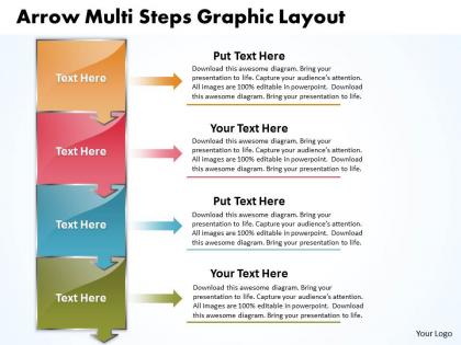Business powerpoint templates arrow multi slide numbers graphic layout sales ppt slides