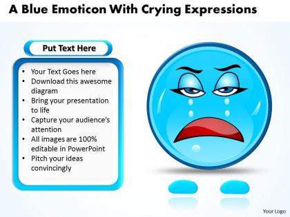 Business powerpoint templates blue emoticon with crying expressions sales ppt slides Business powerpoint templates blue emoticon with crying expressions sales ppt slides