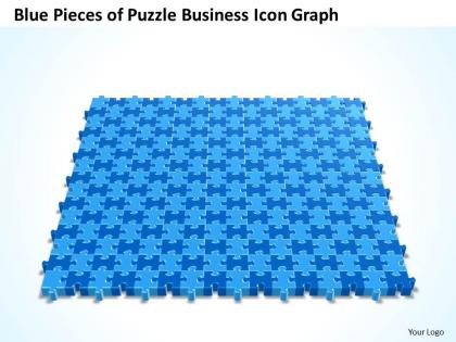 Business powerpoint templates blue pieces of strategy puzzle icon graph sales ppt slides
